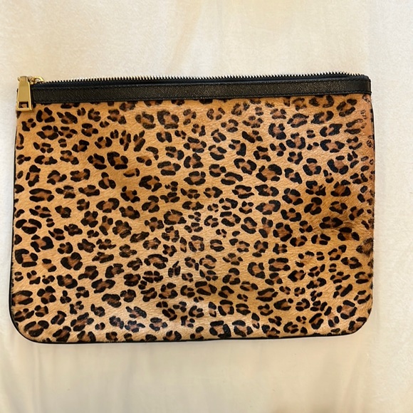 Banana Republic Handbags - Leopard print calf-hair clutch.